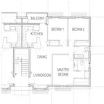 A blueprint showing the layout of a 3-bedroom unit at Ironwood Villas